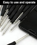 25 In 1 Electronics Repair Kit With Precision Screwdriver Set For iPhone Laptop Tablet Watch And Gaming Console Opening And Maintenance Safe Non Destructive Prying Tools And Magnetic Bits displayed with tools next to a device.