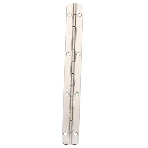 Heavy Duty Stainless Steel Continuous Piano Hinge For Jewelry Boxes And Wooden Cabinets With Folding Design And Pre Drilled Holes 7.86 Inch Silver