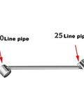 Image showing 20 line and 25 line pipes with indications, related to Heavy Duty Manual Pipe Bender For Spring Wire Tube Shaping Tool.