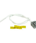 Hvac Blower Motor Resistor Connector Pigtail Wire Plug Harness For Gm Cars Trucks with white wire and terminal connectors.