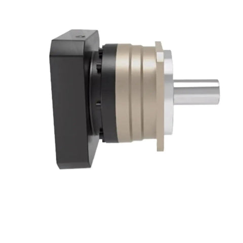 Heavy Duty Helical Gear Planetary Reducer Real Deal Servo Motor Speed Drive Unit with 3 5 10 50 to 1 ratios, side angle view.
