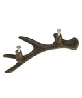 Antique Bronze Finish Cast Iron Deer Antler Drawer Pulls Set Of Six For Cabinets, rustic drawer pull with screws exposed