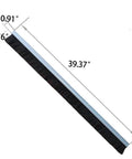 Top Shelf Heavy Duty Horsehair Garage Door Brush Seal 36 Foot Length with aluminum housing and 39.37in brush width.