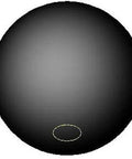 Front view of black ABS plastic ball knob for cabinet hardware.