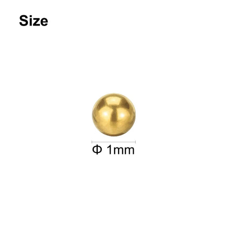 400 Pcs 1mm Solid Brass Bearing Balls G200 Precision Spheres For Machinery Automotive And DIY Gear Projects Made From H62 Brass With Solid Wear And Corrosion Resistance Ideal For Bearings Balancing Prototyping And Crafting, 1mm brass ball