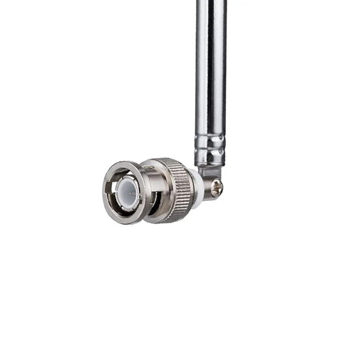 Telescopic BNC Male Antenna 7-Section Upgrade For CB Radio Ham Radio Police Scanner And Two-Way Radios, close-up of connector