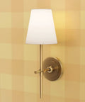 Top Shelf Buffalo Check Gold Metallic Wallpaper With Fibrous Texture For High End Indoor Spaces Paste The Wall Application Eco Friendly And Made In America Type I Wallcovering Class A Fire Rated showcased with a stylish gold wall sconce.