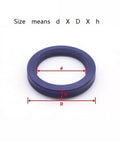 Tough Polyurethane Oil Seals 2 Pack For Piston Rods With Great Abrasion Resistance And Fast Elastic Recovery To Stop Leaks And Keep Machines Smooth So You Crush It And Win Every Time Trusting This Bad Boy You Bought., size diagram showing d, D and h for purple polyurethane oil seal