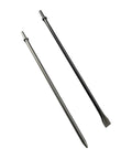 Pneumatic Cold Chisel Set With Flat And Point Chisels For Concrete And Tile, Three Quarters Inch Wide And Eighteen Inch Long, Round Collar