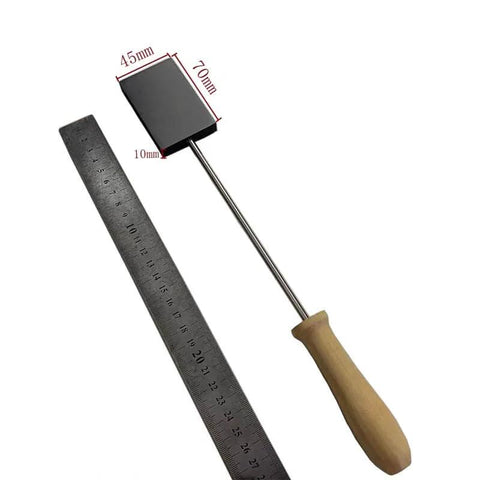 Pro Grade Graphite Casting Plate For Glassblowing EDM And Milling Surface High Purity Graphite Block 70mm By 45mm By 10mm with ruler