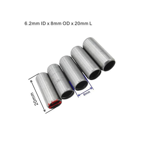 5 Piece Motorcycle Locating Dowel Pins Set In Steel 6.2x8x20mm for precise engine cylinder head alignment