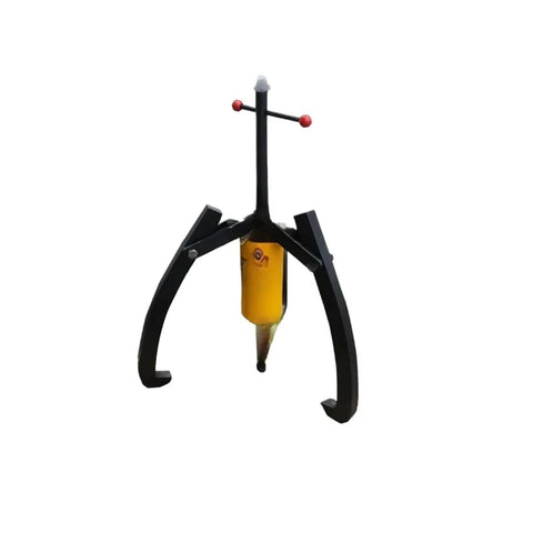 Rock Solid Portable Hydraulic Ram Wheel Puller With Pump And One Piece Stainless Steel Bearing Extractor And Splitter Gear front view image for auto repair
