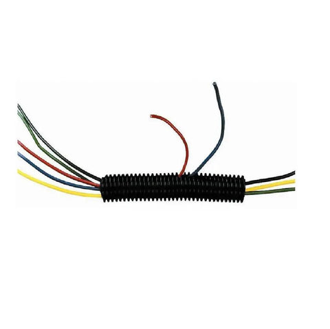 Heavy Duty Split Wire Loom Tubing Bundle, Dress 1/4 To 3/4 Inch Cables With Ease, black conduit with multiple colored wires.