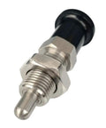 Heavy Duty Stainless Steel Ball Nose Spring Plunger Push Fit Retract Index Pin For Precision Positioning Built Tough For Smooth Industrial Machinery M16 Thread showing detailed view of the tip and threaded base.