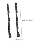 Heavy Duty Adjustable Wall Storage Straps For Garage Organization Rock Solid Wall Mount System, black steel, 66.81 in length.