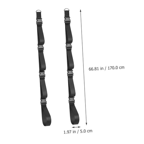 Heavy Duty Adjustable Wall Storage Straps For Garage Organization Rock Solid Wall Mount System, black steel, 66.81 in length.