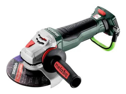 Built Like A Tank Cordless Angle Grinder With 18 Volt Brushless Motor And Flex Tail Head For No Sweat Cutting And Grinding Work.
