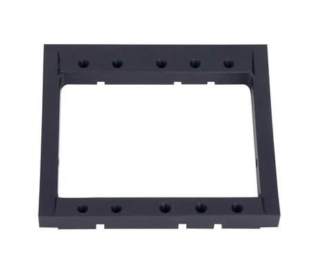 Front view of Dual Servo Mount for 1/10 RC Crawlers Capra SCX10 II LCG Chassis Aluminum Alloy Steering and Winch Bracket Upgrade.