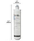 Two Pack Heavy Duty Under Sink Water Filter For Kitchen And Coffee Maker, 15.7 inches tall NSF replacement cartridge.
