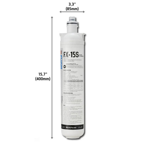 Two Pack Heavy Duty Under Sink Water Filter For Kitchen And Coffee Maker, 15.7 inches tall NSF replacement cartridge.