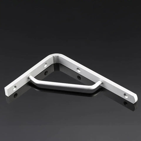 Heavy Duty Aluminum Triangle Shelf Brackets Set Of 2 With Rounded Corner Design For Wall Mounted Shelves And Benches Safe Anti Rust Build To Last Load Bearing Space Saving DIY Ready To Install