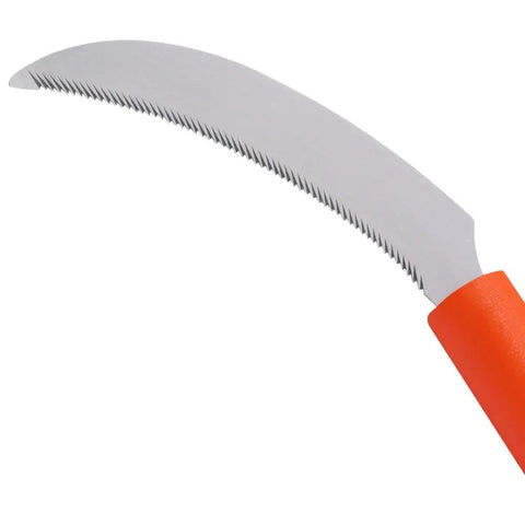 Orange Handled 4.3 Inch Serrated Stainless Steel Blade Harvest Sickle For Easy Herbs And Greens Cutting Delicate Crops No Fuss Grip