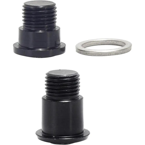 Beefy Black Steel Bike Rear Derailleur Screws For Direct Hanger Mounting Compatible With TX35 And TZ50, shown with washer