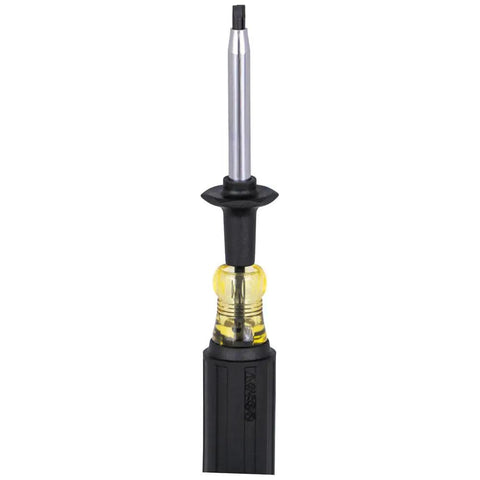 Slotted Screw Holding Screwdriver Set With Three Sixteenth Inch And One Quarter Inch Flat Head Drivers Positive Gripping Action Two Piece Pro Kit For Handyman Projects Great For Stainless Steel Screws And Grab And Go Jobs black and yellow handle