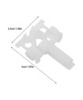 Dead Simple And Tough Vertical Blind Replacement Parts With Slick Pull Pulleys Plus Quick Fix Carrier Kits For Window Curtain Wands and sturdy white plastic carrier kit part, 3.3cm x 5cm.