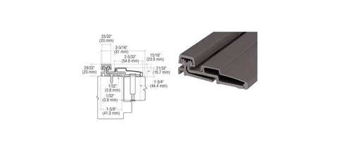 Built Like A Tank Heavy Duty Full Surface Door Hinge With Dark Bronze Anodized Finish Supporting Up To 600 Pounds Smooth Swing Straight Pin Commercial Hardware dimensions and profile view