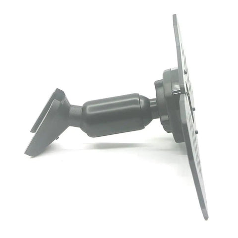 Side view of Rear View Mirror Metal Back Plate Panel With 13.5 By 6 Cm Screw Spacing, Dash Cam Mount Arm for Car DVR, Black Finish