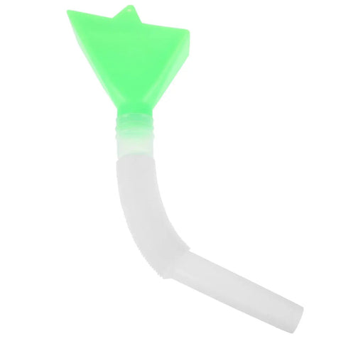 Efficient Seed Distribution Tube For Wheat And Corn Plastic Accessory With Wide Green Funnel Top, Jam-Free Seed Drill