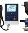 LCD Water Flow Meter with Quantitative Controller and G3 8 Inch Fuel Oil Gas Diesel Milk Flow Sensor, real-time readout.