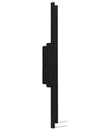 Side view of Heavy Duty Push Pull Door Handle For Glass Wood And Metal Doors Double Sided Aluminum Barn Style, black finish, 120 cm length