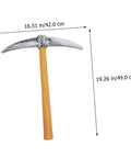 Two Piece Dwarf Pickaxe And Spade Costume Props Set Lightweight Plastic Sponge Fun Tools For Party Favors Stage Performances Photo Shoots And Scene Decorating shown with dimensions