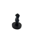 Single black screw clip for Cayenne 2003-2006 and 2008-2010, part number 95557271000, shown in upright position.