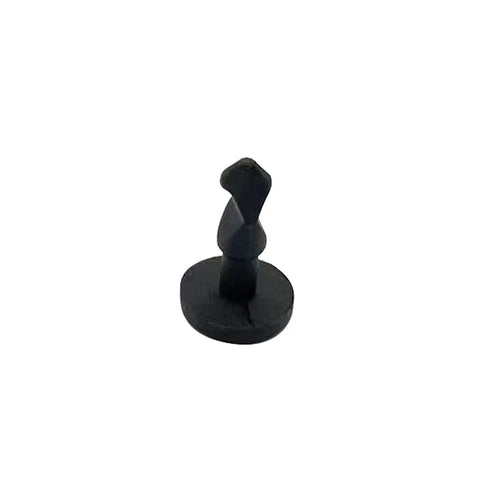 Single black screw clip for Cayenne 2003-2006 and 2008-2010, part number 95557271000, shown in upright position.