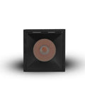 Node 4 In Square Integrated LED Downlight With Remote Driver ETL Certified Surface Mount Fixture, front view, black finish