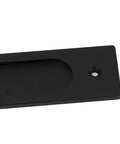 Sliding Barn Door Handles And Pulls Set With Aluminum Alloy Double Sided Hardware, Black Flush Backboard Design close-up