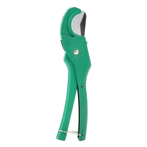 PVC Pipe Cutter With Ratchet Mechanism, Aluminum Alloy Body, Ergonomic Handle, High Precision Tube Cutter For PVC PP PU PE Materials, Includes Storage Hook For No Fuss Tidy Storage And Quick Clean Cuts