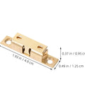Brass Cabinet Door Catches Magnetic Latches Kit No Fuss Install, 10 Pack For Kitchen And Home Storage, dimensions view