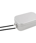 Ultralight Aluminum Camping Cookware Set 2-In-1 Grab-And-Go Lunch Box with folding handle for hiking and backpacking