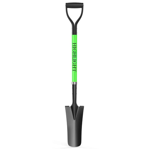Spade Shovel For Transplanting And Digging In Tight Spaces 45 Inch Steel D Grip Spade With Fiberglass Handle