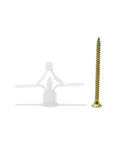 Gray Drywall Anchor Kit With Hollow Wall Anchors And Self Drilling Drywall Anchors, 100 Pieces (50 Anchors And 50 Screws) For Quick, Strong Mounts In Drywall And Plaster With Rust Resistant Stainless Screws visible with single screw and hollow wall anchor