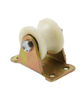 Heavy Duty 30 Mm V Groove Nylon Sliding Door Rollers Rock Solid Build With Sealed Ball Bearings mounted on metal bracket.