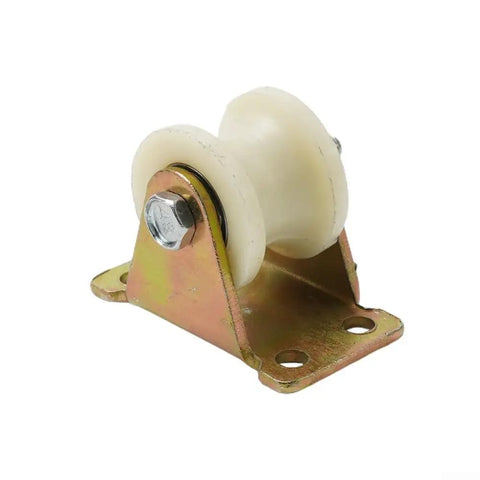 Heavy Duty 30 Mm V Groove Nylon Sliding Door Rollers Rock Solid Build With Sealed Ball Bearings mounted on metal bracket.