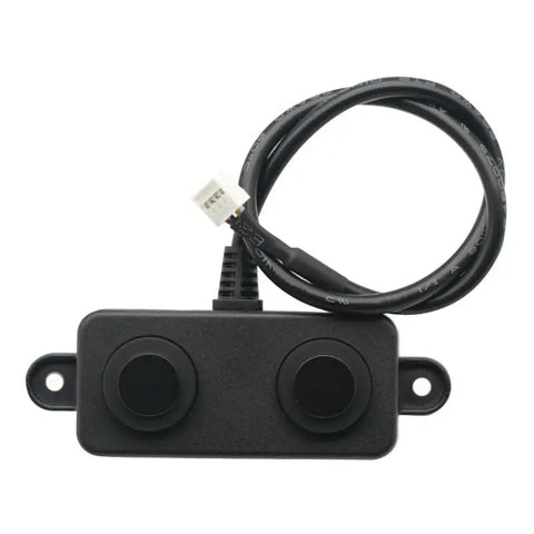 5V DC Ultrasonic Distance Sensor Module Waterproof IP67 Probe, PWM Control, compact with two sensors and wiring.
