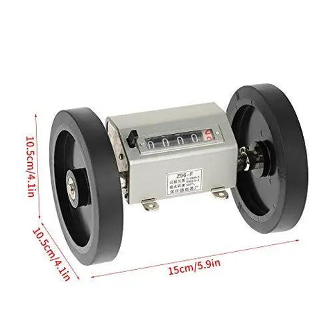 No Sweat Rolling Wheel Length Counter With Rock Solid Five Digit Dial And Snappy Reset Lever Ideal For Tallying Fabric Rolls Shrink Wrap And Small Shop Tasks Around Town