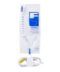 Valve Bag Pressure Relief System With Enfit Connectors For Safe, Controlled Bag Pressure Release shown hanging with tubing.