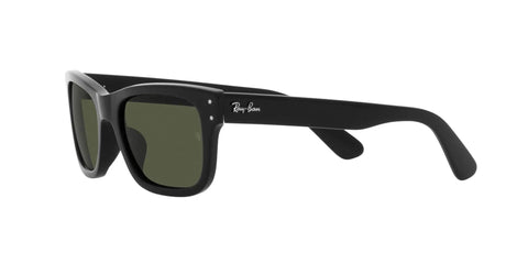 Mr Burbank Rectangular Sunglasses for Men 55mm Black and Green Frames with 100 Percent UV Protection Lenses, side view